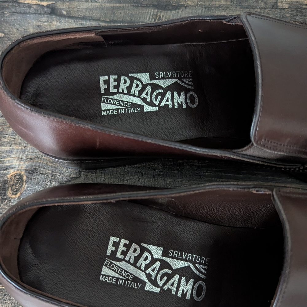 Salvatore Ferragamo Men's Brown Leather Brogue Loafer - Picture 4 of 10